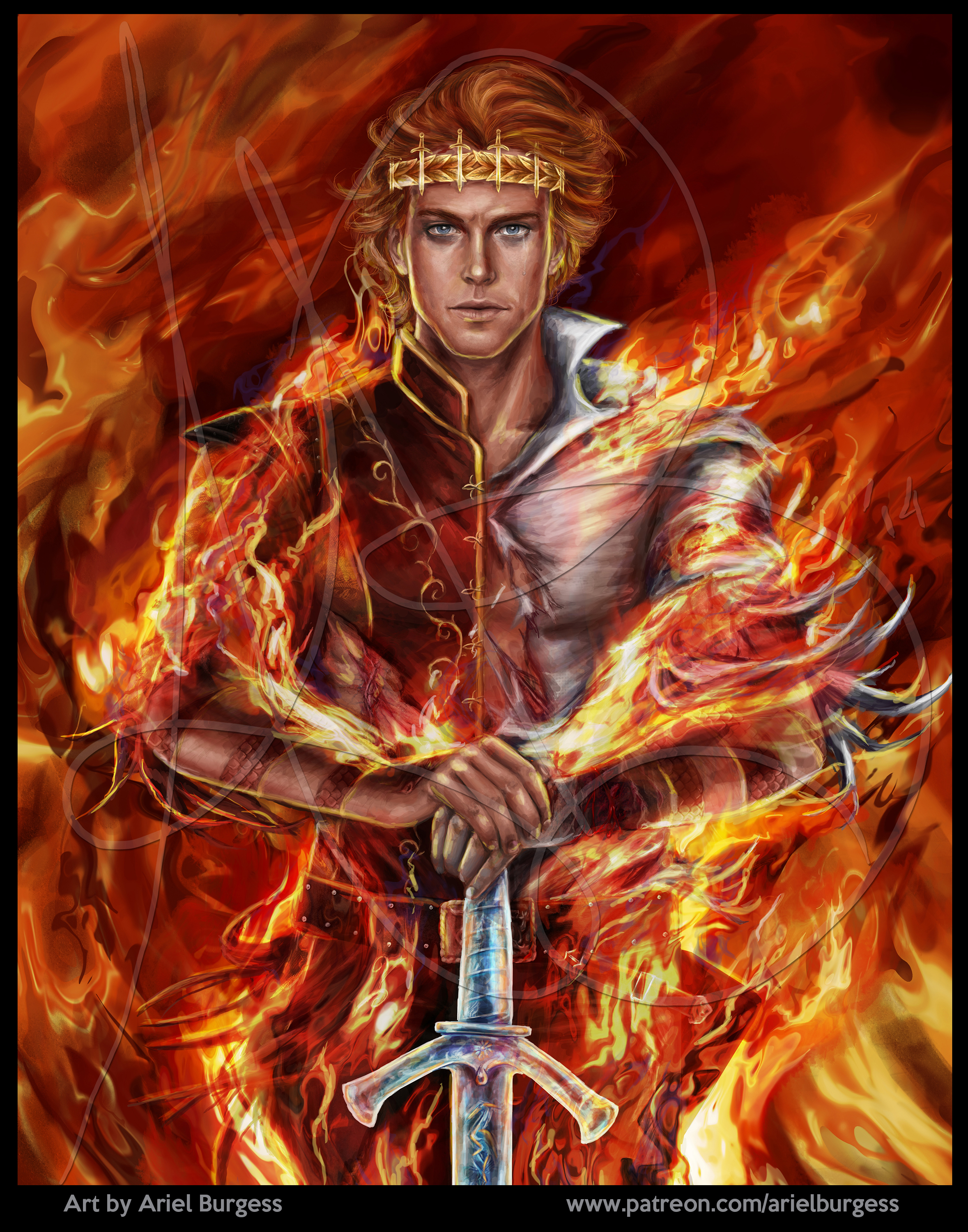 Rand Al'Thor, The Dragon Reborn, by Ariel Burgess (Used with Permission)